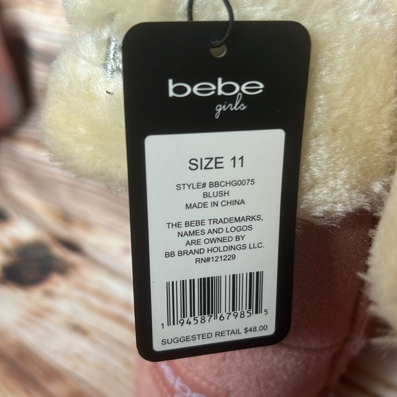 Bebe Pink Faux Fur Lined Boots Girls 11 - Picture 8 of 8
